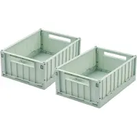 Liewood Sammenleggbare bokser - 25x18x9,5 - Small - 2-pack - Lig - - OneSize - Sammenleggbar boks