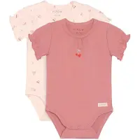 Fixoni Bodyer k/e - 2-pack - Dusty Rose - - 68 - Kortermet body