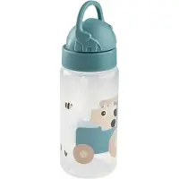 Done by Deer Drikkeflaske m. Sugerør - 350 ml - Tiny Farm - Blå - - OneSize - Drikkeflaske