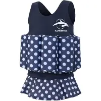 Konfidence Badedrakt - Navy/Polka - - 2-3 år (92-98) - Svømmevest