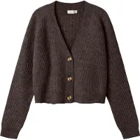 Name it Cardigan - Nei - Strikk - NkfHolly - Seal Brown - - 6 år (116) - Cardigan