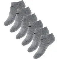 Nike Sokker - Ytelse Basic Lav - 6-pack - Dark Grey - - 23,5/27 - Sokker