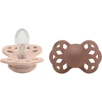 BIBS Infinity Smokker - 2-pack - Str. 1 - Symmetrisk - Blush/Woo - - 0-6 md - Smokk