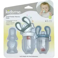 Kidsme Matfôringsautomater - 2-pack - M/L - Grey/Azure - - OneSize - Food Feeder