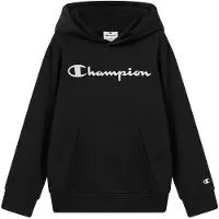 Champion Hettegenser - Black Beauty m. Logo - - 5-6 år (110-116) - Hettegenser
