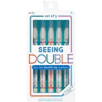 Ooly Tusjer - 5 stk. - Ser Double Fine Double Spissmarkører - - OneSize - Tusj