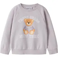 Name it Collegegenser - NmfVenus - Lilac Marble/Teddy Bear - - 3 år (98) - Collegegenser