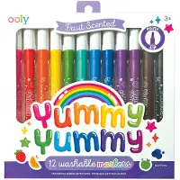 Ooly Yummy Yummy, Gelépenn med hette, Blå, Gull, Lyseblå, Oransje, Rosa, Lilla, Rød, Sølv, Turkis, Gult, Flerfarget, Fint, 12 stykker