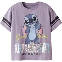 Name it T-skjorte - NkfDymi - Stitch - Lavender Grå - - 7-8 år (122-128) - T-skjorte
