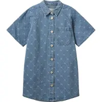 Sofie Schnoor Young Kjole - Maya - Denim Blue m. Harlekinmønster - - 14 år (164) - Kjole