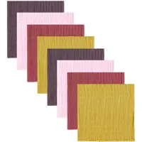 Pippi Stoffklutene - Organic - 8-pack - 65x65 cm - Chalk Pink - - OneSize - Gulpeklut