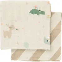 Done by Deer Stoffklutene - 2-pack - Celebration - Sand - - OneSize - Gulpeklut