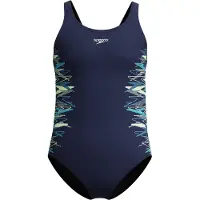 Speedo Badedrakt - Muscleback - Peacoat/Pale Clover - - 5-6 år (110-116) - Badetøy
