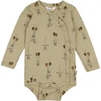 Joha Omslagsbody I/e - Ull - Beige m. Kaniner - - 50 - Langermet Body