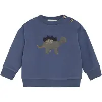 Minymo Collegegenser - Vintage Indigo m. Dino - - 62 - Collegegenser