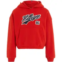Tommy Hilfiger Hettegenser - Hilfiger Script - Fierce Red - - 8 år (128) - Hettegenser
