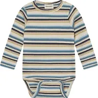 Minymo Body - Rib - Månestein - - 1 år (80) - Langermet Body