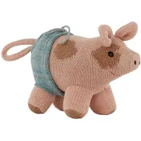 OYOY Kosedyr - 15x19 cm - HUGO Mini Gris - Rosa - - OneSize - Kosedyr