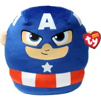 TY Kosedyr - Squishy Beanies - 25 cm - Marvel Captain America - - OneSize - Kosedyr