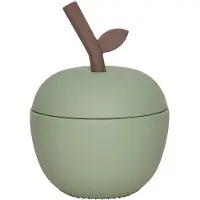 OYOY Kopp m. Sugerør - Eple - Silikon - Green - - OneSize - Kopp