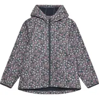 Color Kids Softshell Jakke m. Fleece - AOP - Turbulens m. Blomst - - 4 år (104) - Softshell