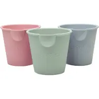 Scrunch Bath Buckets - 3-pack - Sage Green/Dusty Rose/Duck Egg B - - OneSize - Bøtte