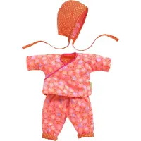 Djeco Dukkeklær - Petunia - Rosa/Oransje - - OneSize - Dukkeklær