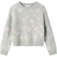 Name it Genser - Strikk - NmfOline - Light Grey Melange - - 3 år (98) - Genser