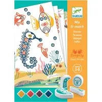 Djeco Stempelsett - Mix &amp; Match - Morsomme dyr - - OneSize - Kreativt leker