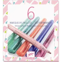 Djeco Tusjer - 6 stk. - Pastel m. Glitter - - OneSize - Tusj