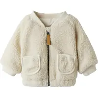 Lil´ Atelier Lil' Atelier Bomber Jakke - NbnLajo - Turtledove/Rainbow - - 56 - Fleecejakke