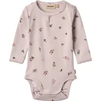 Wheat Body I/e - Rose Lind - Soft Lilac Blomster - - 2 år (92) - Langermet Body