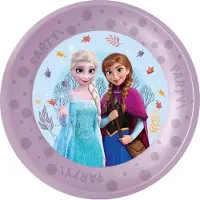 Decorata Party Plasttallerkener - 4-pack - 21 cm - Frossen Idyll - - OneSize - Tallerken