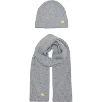 Kids Only Lue og Skjerf - Strikk - KogAvery - Light Grey Melang - - OneSize - Lue