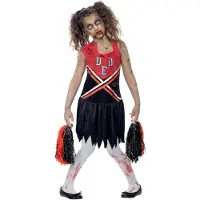 Smiffys Kostymer - Zombie Cheerleader - søt/Svart - - 10-12 år (140-152) - Kostymer