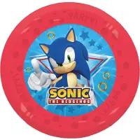 Decorata Party Plastplater - 4-pack - 21 cm - Sonic Speed - - OneSize - Tallerken
