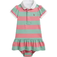 Ralph Lauren Kjole m. Bloomers - Desert Rose/Grønn Rutet - - 68 - Kjole