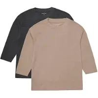 Minymo Gensere - 2-pack - Fossil - - 12 år (152) - Genser