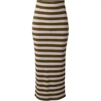 Hound Skjørt - Rib - Armygrønn/Beige Stripet - - 10 år (140) - Skjørt