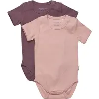 Minymo Body k/e - 2-pack - Misty Rose - - 68 - Kortermet body