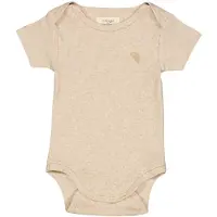 VACVAC Body k/e - Rib - Scarlett - Light Latte melert - - 68/74 - Kortermet body