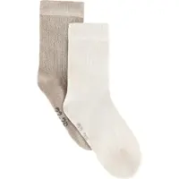 Minymo Sokker - 2-pack - Light Taupe - - 15/18 - Sokker