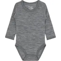Hust and Claire Body I/e - Bo - Ull - Grå Melert - - 50 - Langermet Body