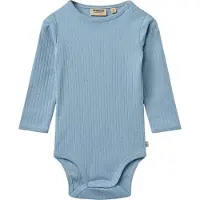 Wheat Body I/e - Rib - Berti - Bleknet Denim - - 68 - Langermet Body