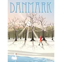 ViSSEVASSE Plakat - 50x70 cm - Danmark - Vintersol - - OneSize - Plakat