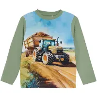 Minymo Genser - Hekk Green m. Trykk - - 1½ år (86) - Genser