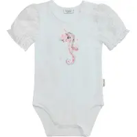 Hust and Claire Body k/e - Britt - White m. Broderi Anglesey - - 56 - Kortermet body