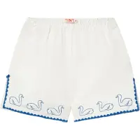 Tiny Cottons Shorts - Lin - Off-White m. Svaner - - 4 år (104) - Shorts