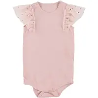 Stella McCartney Kids Body k/e - Rosa m. Sølv Prikker/Tyll - - 12 md - Kortermet body