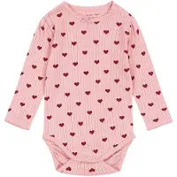 Konges Sløjd Body I/e - Minnie - Amour Rouge m. Hullmønster - - 74 - Langermet Body